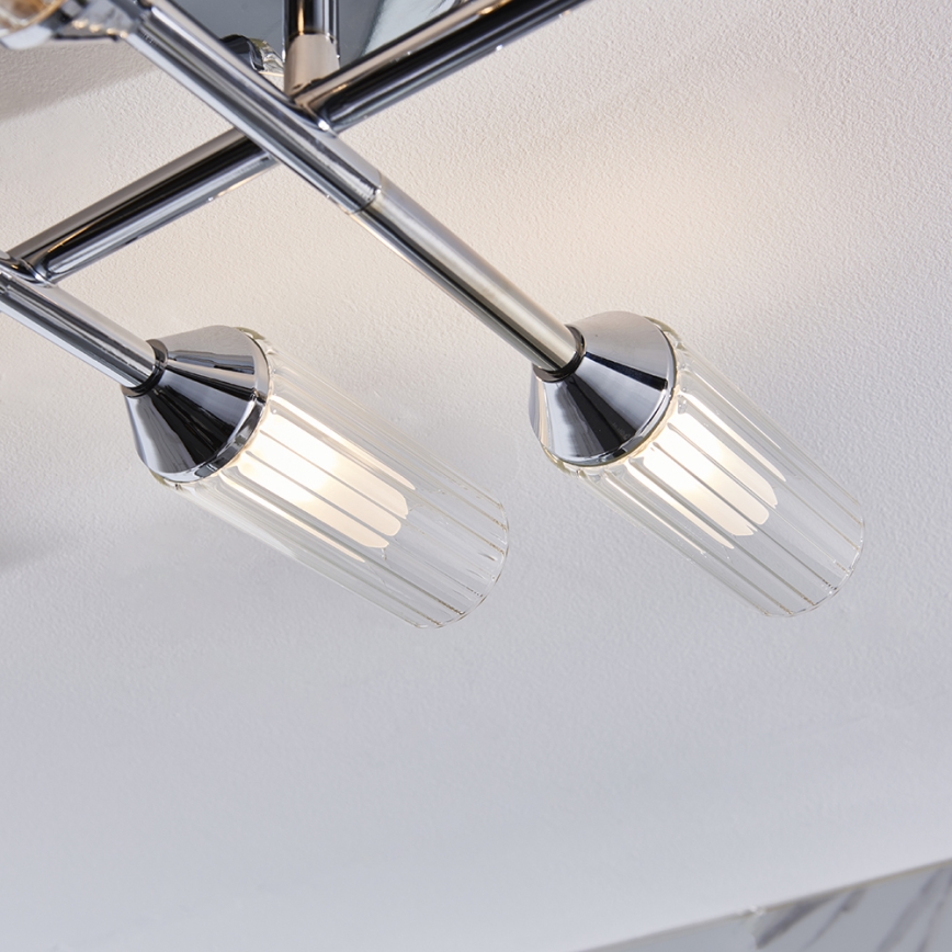 Endon 95045 - Badrum ytmonterad ljuskrona NATORI 6xG9/3W/230V IP44 skinande krom