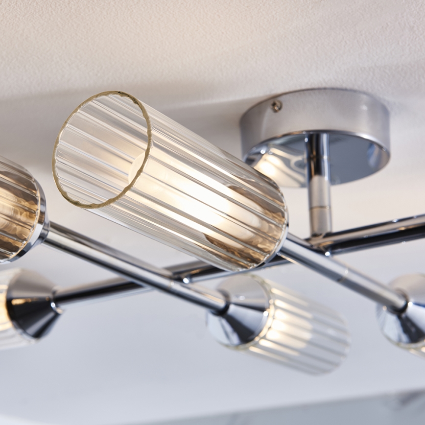 Endon 95045 - Badrum ytmonterad ljuskrona NATORI 6xG9/3W/230V IP44 skinande krom