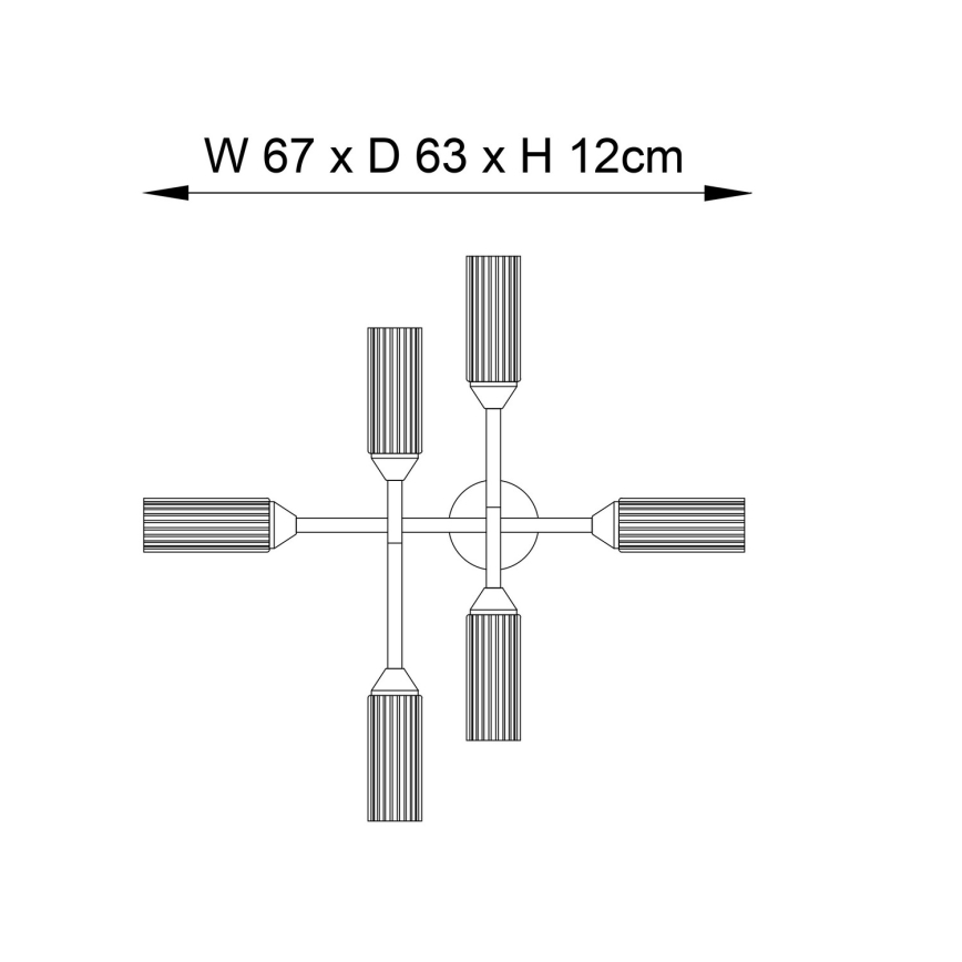 Endon 95045 - Badrum ytmonterad ljuskrona NATORI 6xG9/3W/230V IP44 skinande krom