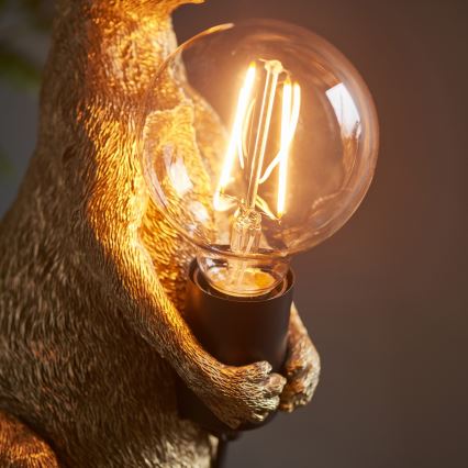 Endon 95075 - Bordslampa KANGAROO 1xE27/10W/230V guldfärgad
