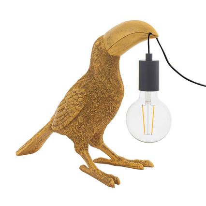 Endon 95077 - Bordslampa TOCO TOUCAN 1xE27/10W/230V guld