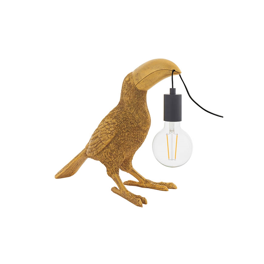 Endon 95077 - Bordslampa TOCO TOUCAN 1xE27/10W/230V guld