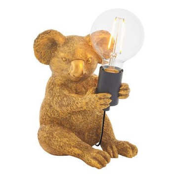 Endon 95082 - Bordslampa KOALA 1xE27/10W/230V i guld