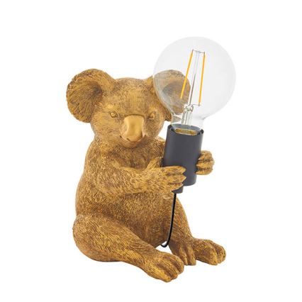 Endon 95082 - Bordslampa KOALA 1xE27/10W/230V i guld