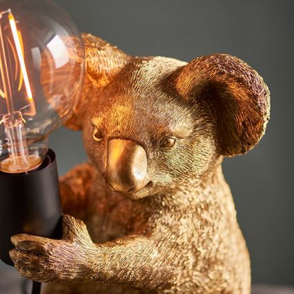 Endon 95082 - Bordslampa KOALA 1xE27/10W/230V i guld