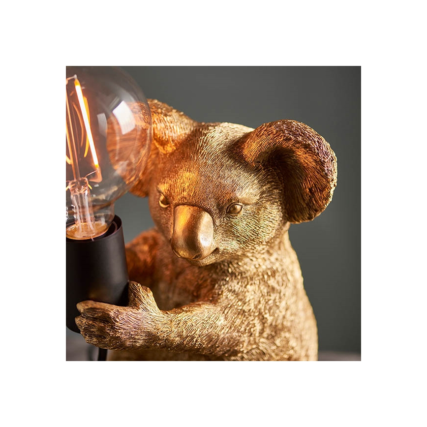 Endon 95082 - Bordslampa KOALA 1xE27/10W/230V i guld