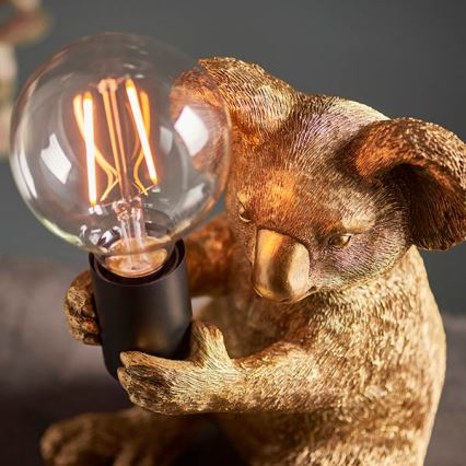 Endon 95082 - Bordslampa KOALA 1xE27/10W/230V i guld