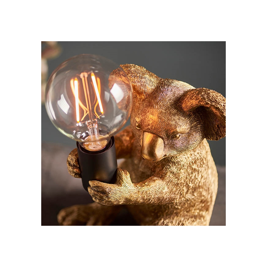 Endon 95082 - Bordslampa KOALA 1xE27/10W/230V i guld