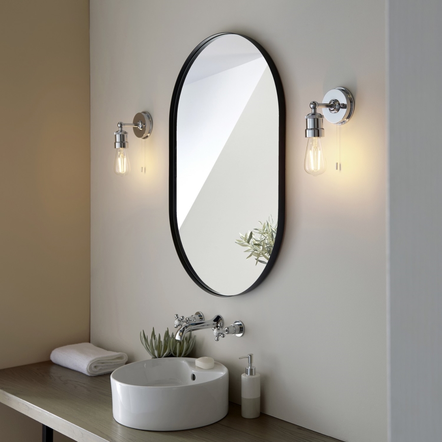 Endon 95505 - MILLER vägglampa för badrum 1xE27/6W/230V IP44, blank krom