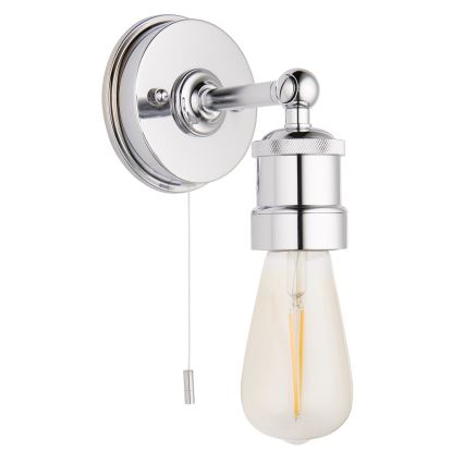 Endon 95505 - MILLER vägglampa för badrum 1xE27/6W/230V IP44, blank krom