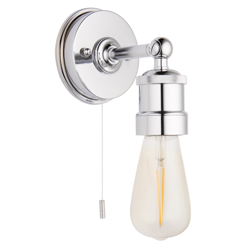 Endon 95505 - MILLER vägglampa för badrum 1xE27/6W/230V IP44, blank krom