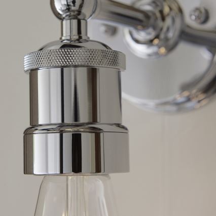 Endon 95505 - MILLER vägglampa för badrum 1xE27/6W/230V IP44, blank krom