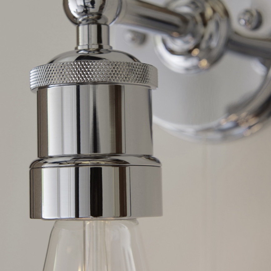 Endon 95505 - MILLER vägglampa för badrum 1xE27/6W/230V IP44, blank krom