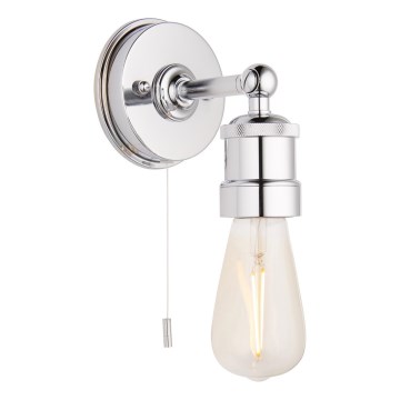 Endon 95505 - MILLER vägglampa för badrum 1xE27/6W/230V IP44, blank krom