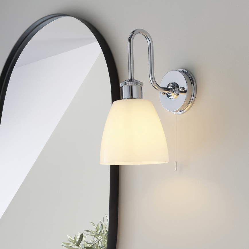 Endon 95506 - PIPER vägglampa för badrum 1xE27/10W/230V IP44 polerad krom