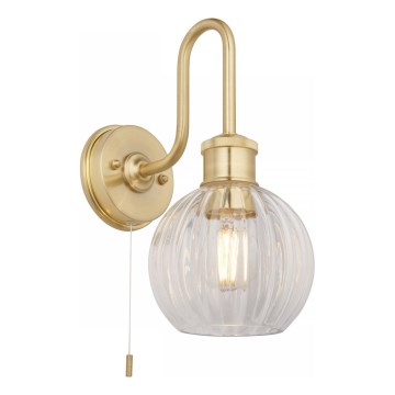 Endon 95507 - Vägglampa för badrum KENDALL 1xE27/10W/230V IP44 mässing