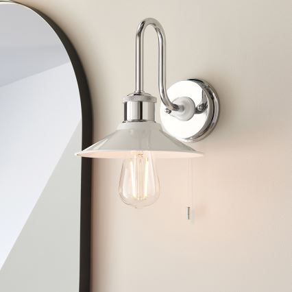 Endon 95508 - Badrumsvägglampa MARIS 1xE27/6W/230V IP44 polerad krom