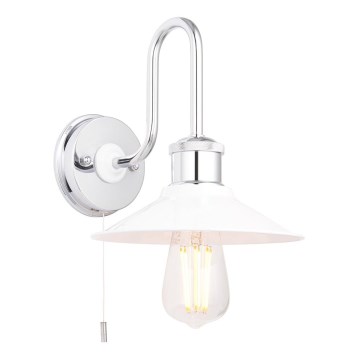 Endon 95508 - Badrumsvägglampa MARIS 1xE27/6W/230V IP44 polerad krom/vit