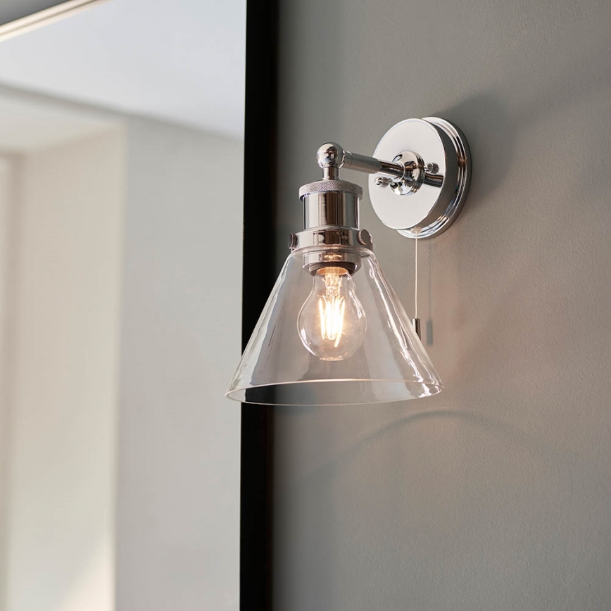 Endon 95513- Väggspotlight för badrum TOULON 1xE27/10W/230V IP44, blank krom