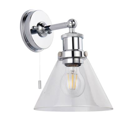 Endon 95513- Väggspotlight för badrum TOULON 1xE27/10W/230V IP44, blank krom