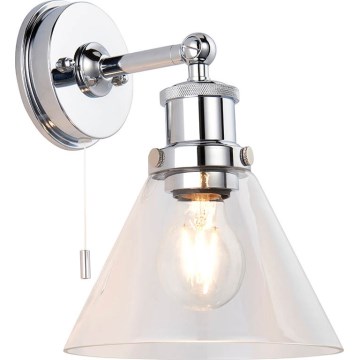 Endon 95513- Väggspotlight för badrum TOULON 1xE27/10W/230V IP44, blank krom