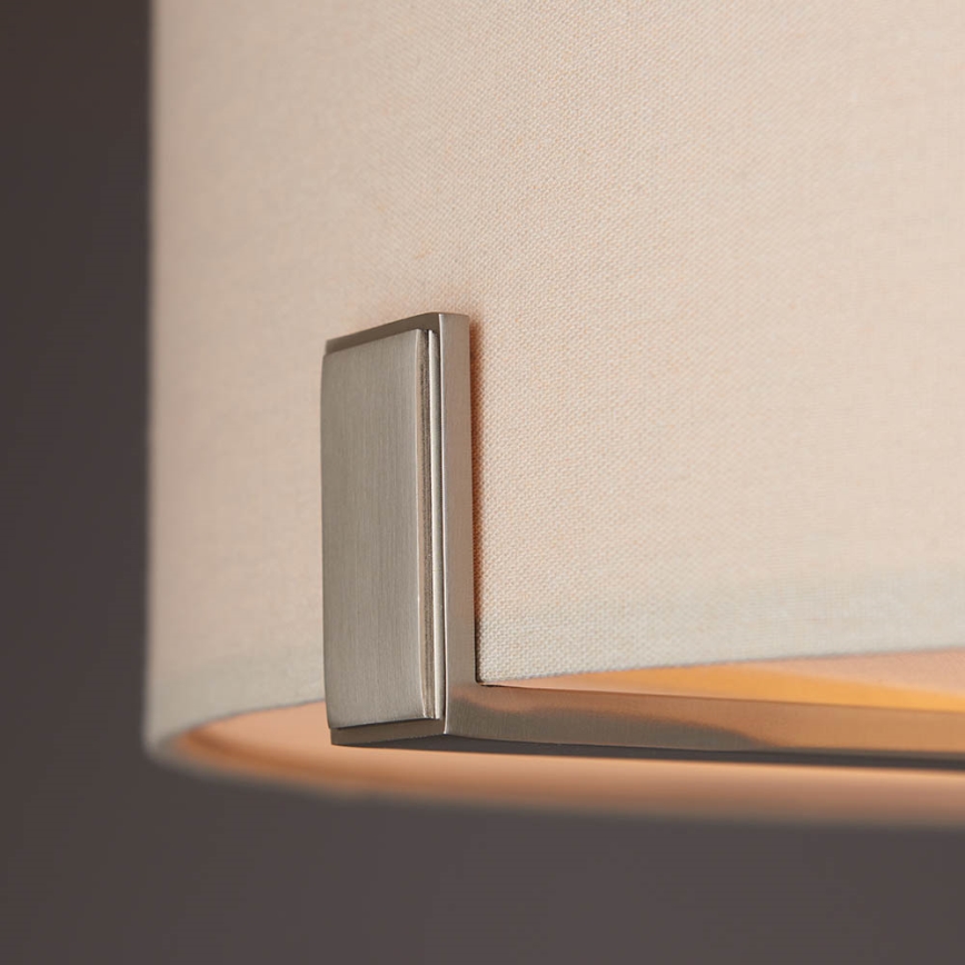 Endon 95834 - Pendelkrona HAYFIELD 3xE27/40W/230V matt krom/beige