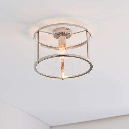 Endon 96150 - Taklampa HOPTON 1xE27/10W/230V blank krom