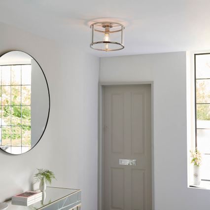 Endon 96150 - Taklampa HOPTON 1xE27/10W/230V blank krom