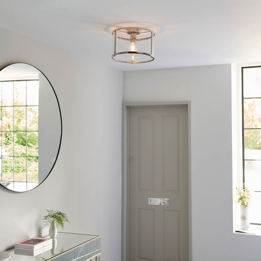 Endon 96150 - Taklampa HOPTON 1xE27/10W/230V blank krom
