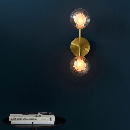 Endon 96691 - Vägglampa NORTHWEST 2xG9/3W/230V, guldig