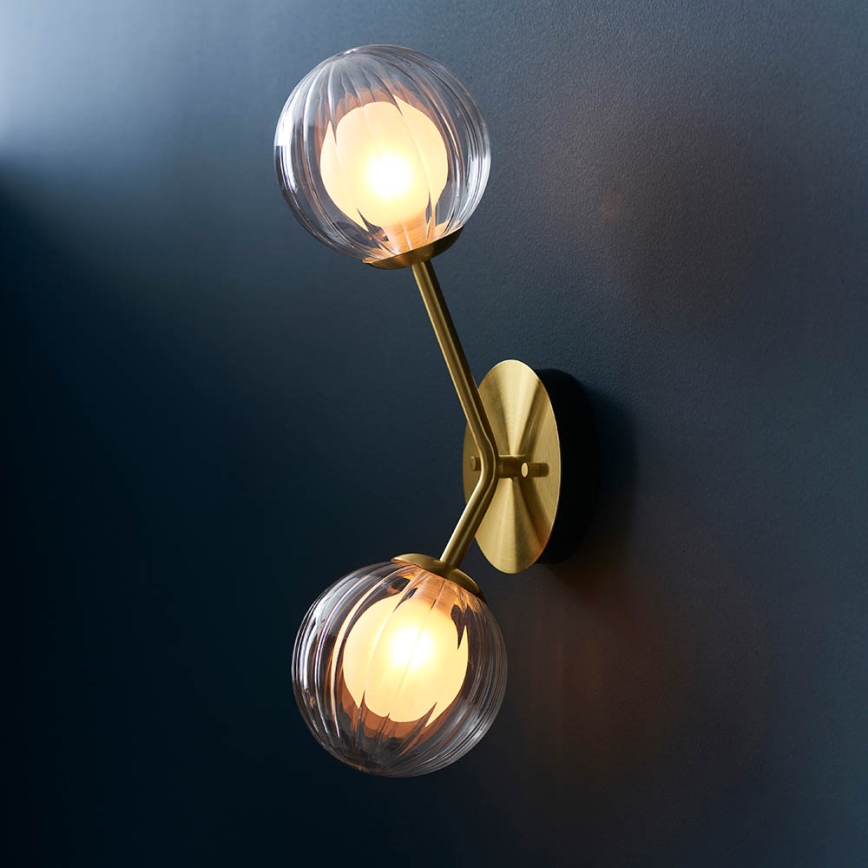 Endon 96691 - Vägglampa NORTHWEST 2xG9/3W/230V, guldig