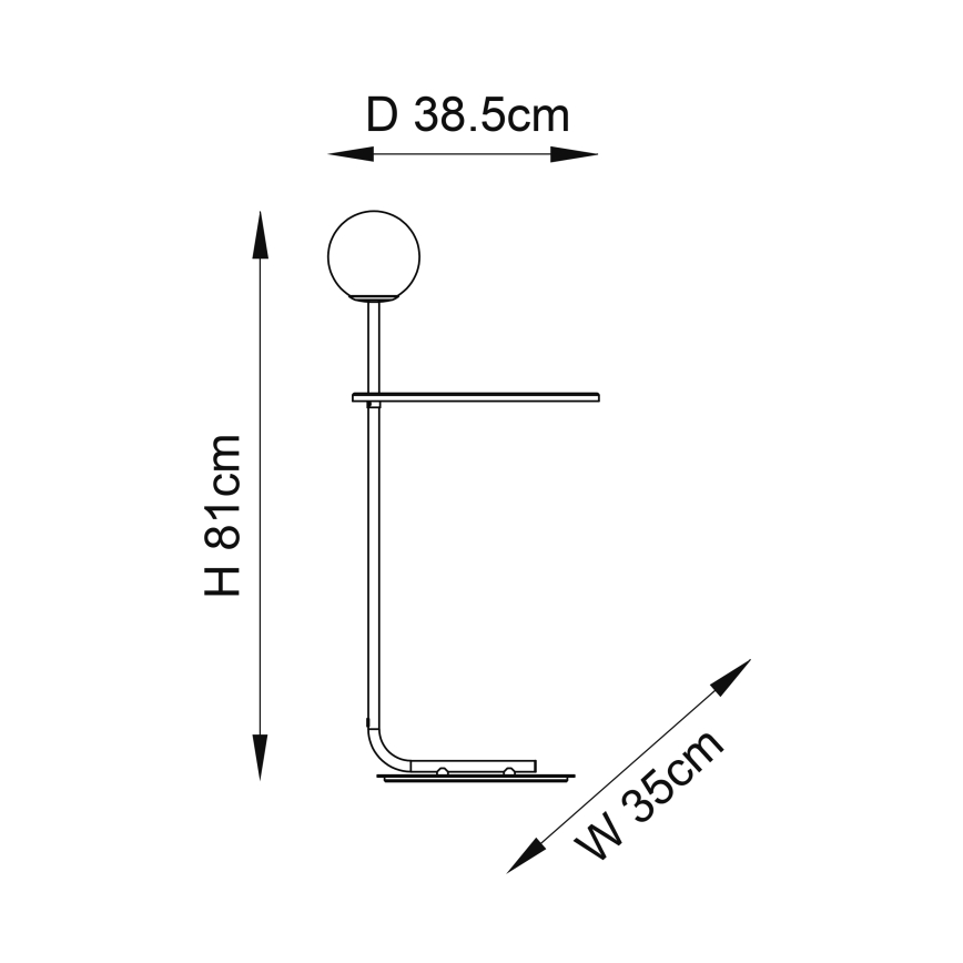 Endon 96713 - Golvlampa HALO 1xG9/3W/230V svart/vit