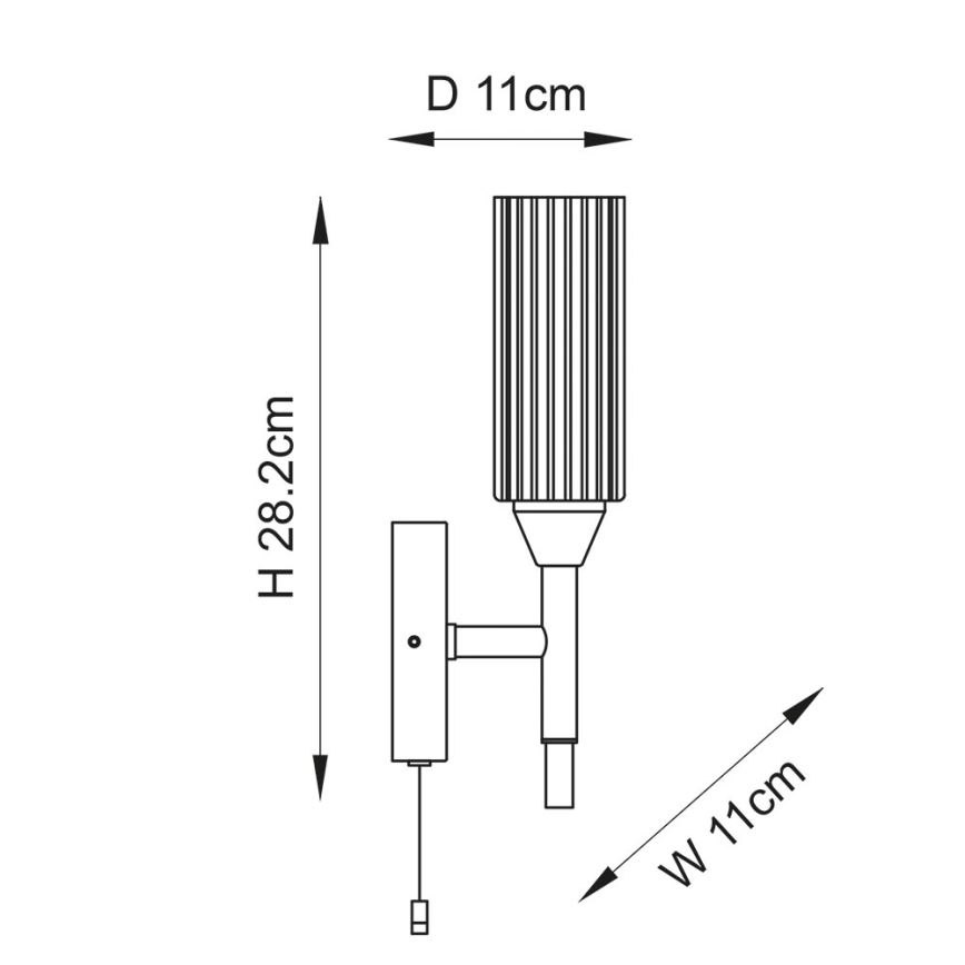 Endon 97171 - Vägglampa för badrum NATORI 1xG9/3W/230V IP44 skinande krom