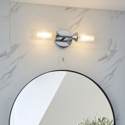 Endon 97172 - Badrumsvägglampa NATORI 2xG9/3W/230V IP44 blank krom