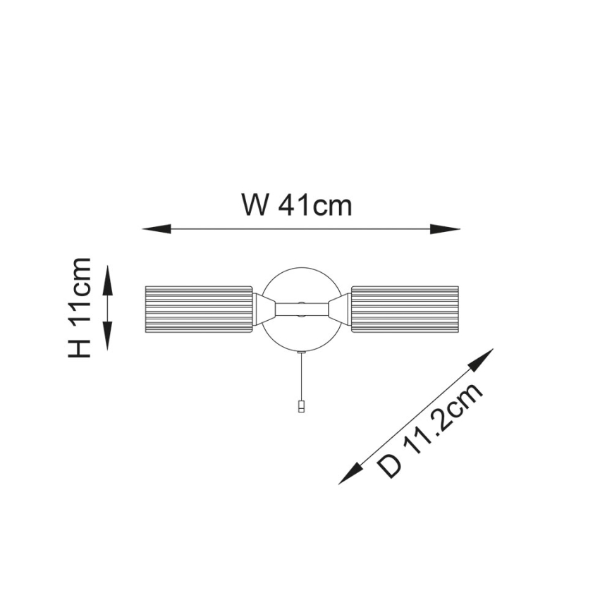 Endon 97172 - Badrumsvägglampa NATORI 2xG9/3W/230V IP44 blank krom