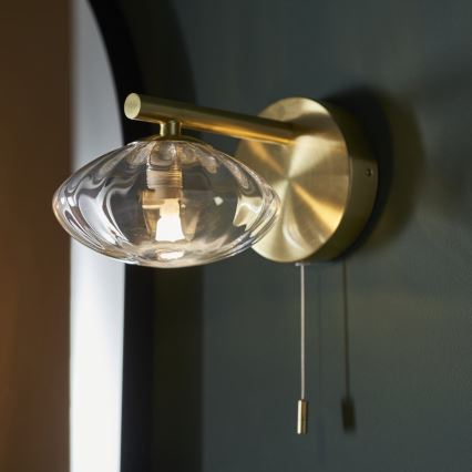 Endon 97182 - Vägglampa för badrum MOBIAS 1xG9/3W/230V IP44 mässing