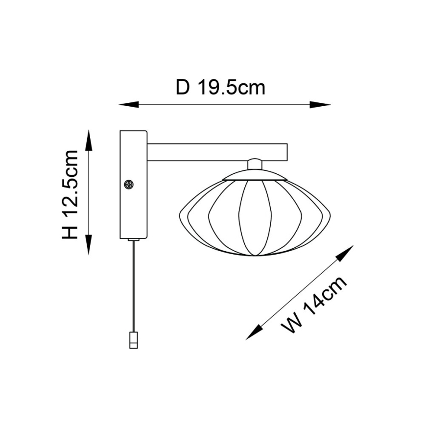 Endon 97182 - Vägglampa för badrum MOBIAS 1xG9/3W/230V IP44 mässing