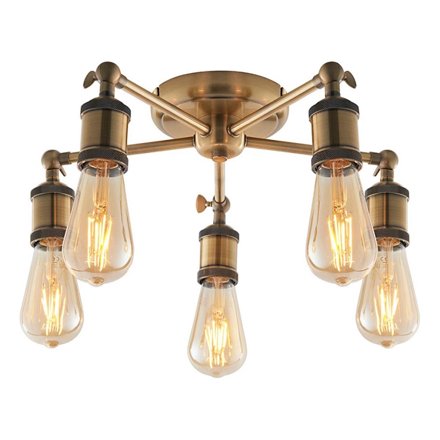 Endon 97244 - HAL spotlampa 5xE27/40W/230V mässing