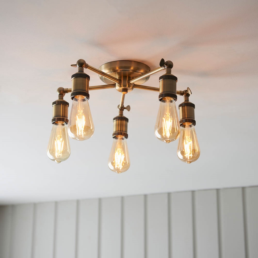 Endon 97244 - Spotlight HAL 5xE27/10W/230V mässing