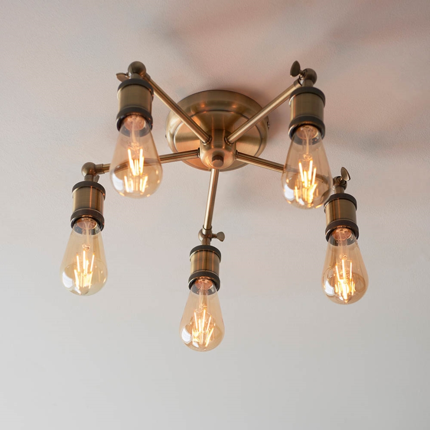 Endon 97244 - Spotlight HAL 5xE27/10W/230V mässing