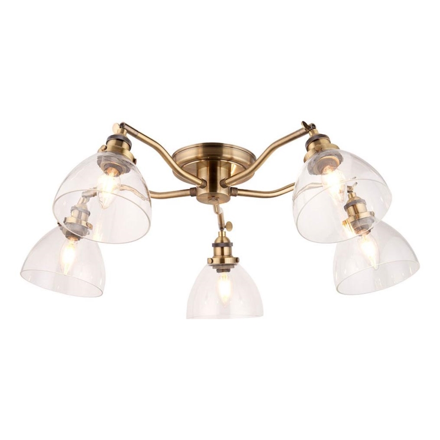 Endon 97248 - Spotlampa HANSEN 5xE14/7W/230V mässing