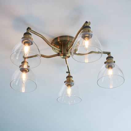 Endon 97248 - Spotlampa HANSEN 5xE14/7W/230V mässing