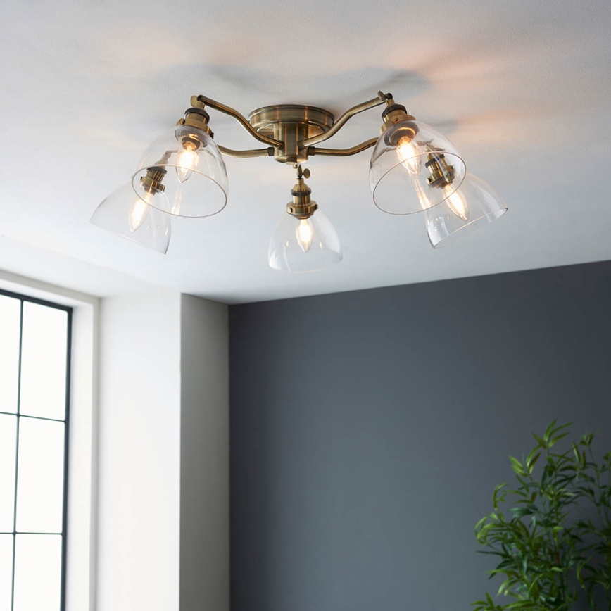 Endon 97248 - Spotlampa HANSEN 5xE14/7W/230V mässing