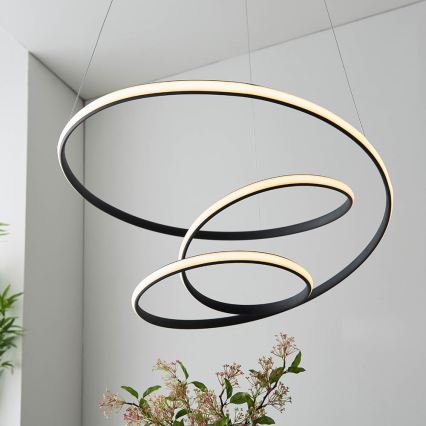 Endon 97632 - LED-pendellampa på vajer DUNE LED/47,5W/230V 3000K svart
