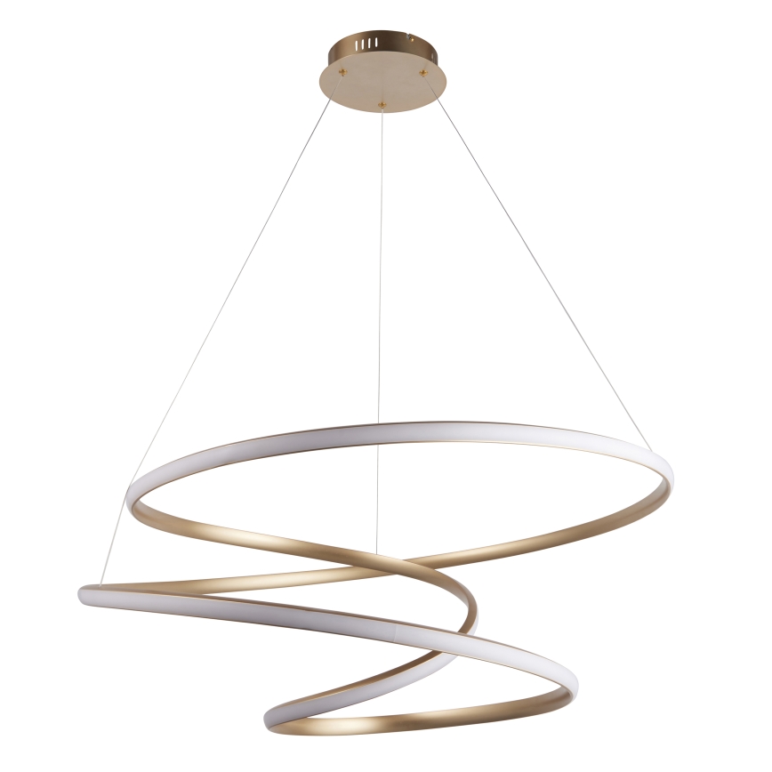 Endon 97639 - TWIRL dimbar LED-pendellampa på vajer LED/88W/230V 3000K guld