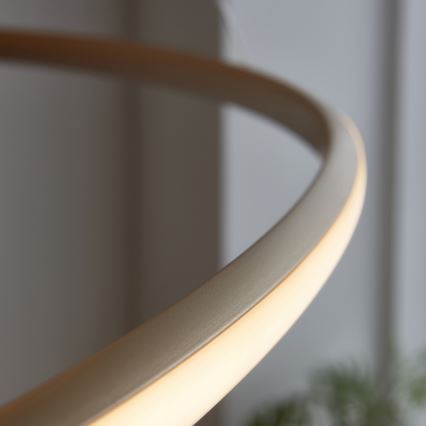 Endon 97645 - Dimbar LED-pendel på vajer TWIRL LED/131W/230V 3000K, guldfinish