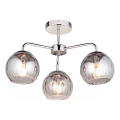 Endon 97971 - Plafondlampa DIMPLE 3xE14/7W/230V blank krom/rökgrå
