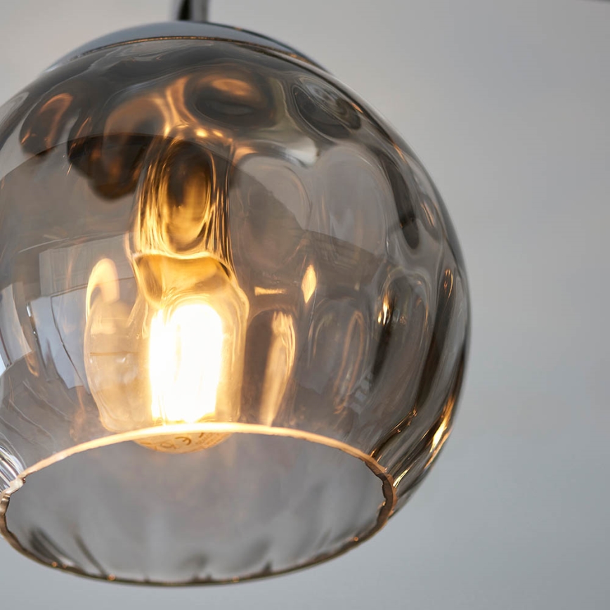 Endon 97971 - Plafondlampa DIMPLE 3xE14/7W/230V blank krom/rökgrå