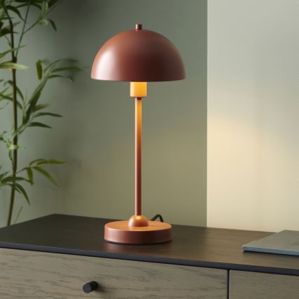 Endon 98496 - Bordslampa SAROMA 1xE14/7W/230V tegelfärgad