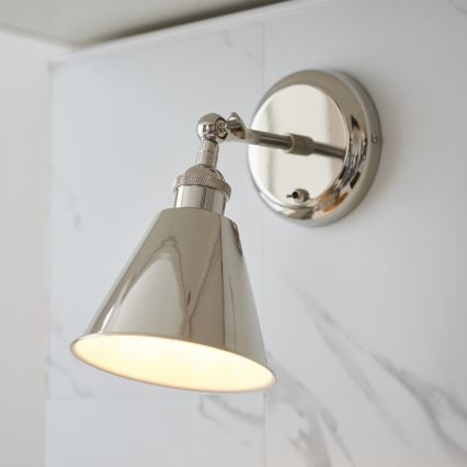Endon 98716 - Väggspotlight HALLE 1xE14/40W/230V i blank krom